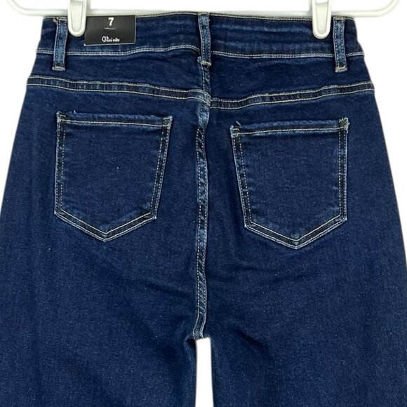 Vivi Vito Women's Stretch Navy Denim Jeans Size 7 High Rise Straight Leg  NWT - Picture 4 of 16